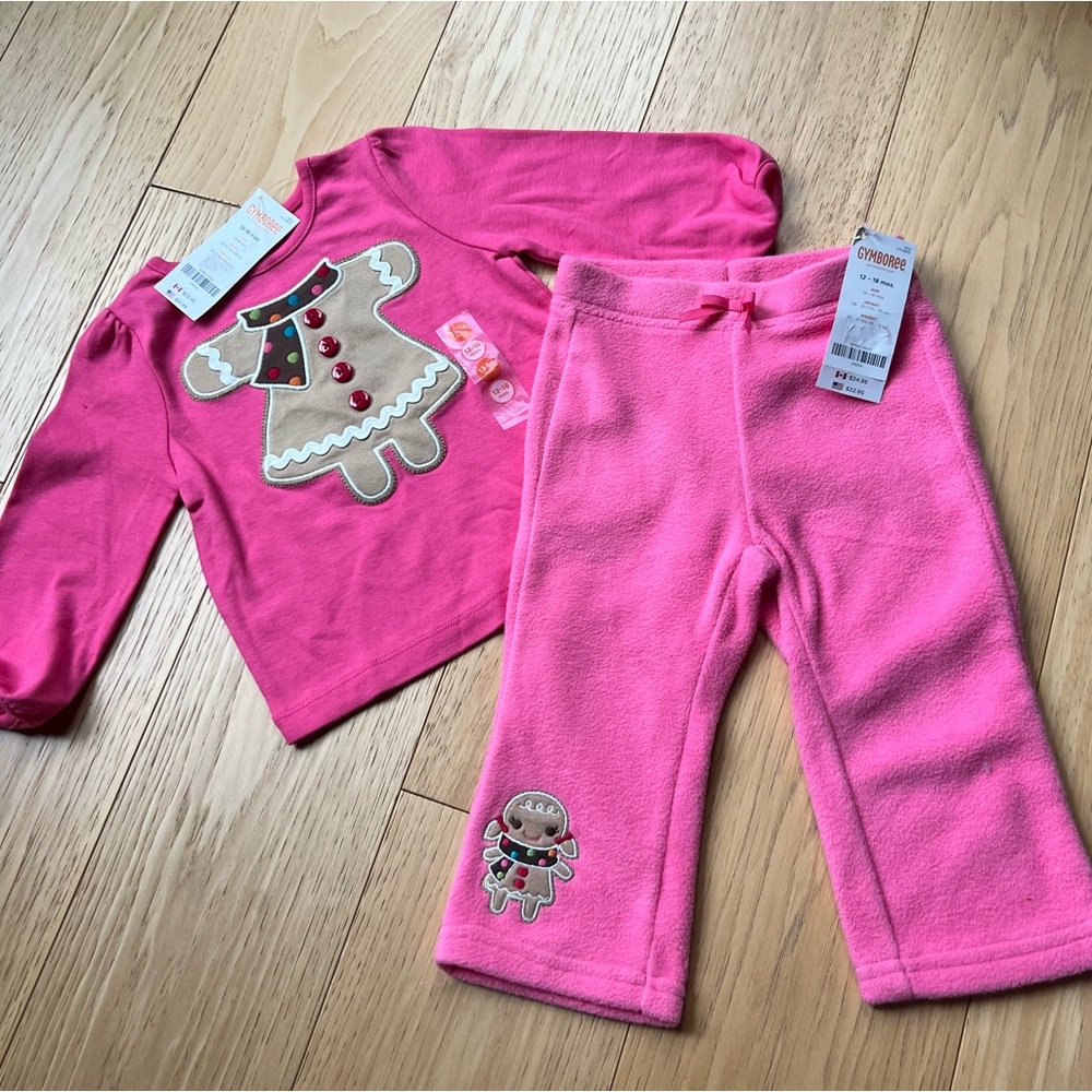 GYMBOREE NWT “Little Gingerbread Girl” Top & Pants sz 12-18m